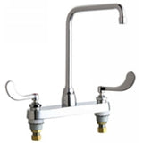 Chicago Faucets 1100-HA8-317ABCP Universal Centerset Deck Mounted Kitchen Faucet with Lever Handles Polished Chrome - Chicago Faucets