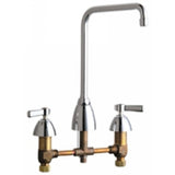 Chicago Faucets 201-AHA8ABCP Universal Deck Mounted Widespread Faucet Polished Chrome - Chicago Faucets