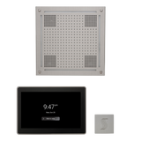 ThermaSol WHSTP15S Wellness Steam Package - HydroVive 18 Rainhead + ThermaTouch2 15" Control + SteamVection Square Steam Head ThermaSol