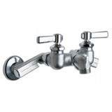 Chicago Faucets 305-RRCF Universal Wall Mounted Service Sink with Adjustable Centers Polished Chrome - Chicago Faucets