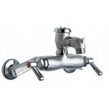 Chicago Faucets 305-VBRRCF Universal Wall Mounted Service Sink with Adjustable Centers Polished Chrome - Chicago Faucets