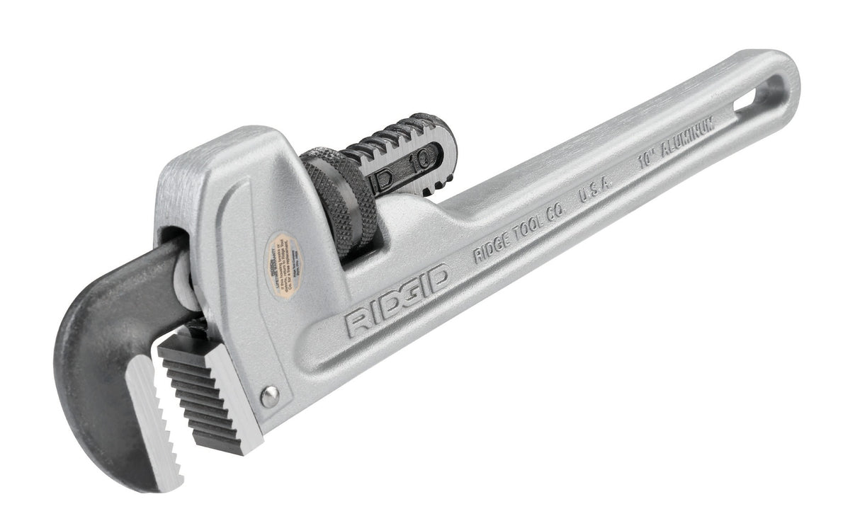 RIDGID 31090 810 10" Aluminum Straight Pipe Wrench