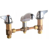 Chicago Faucets 404-1000ABCP Universal Deck Mounted Widespread Lavatory Faucet Polished Chrome - Chicago Faucets