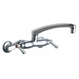 Chicago Faucets 445-L8ABCP Universal Wall Mounted Service Sink with Adjustable Centers Polished Chrome - Chicago Faucets