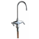 Chicago Faucets 50-ABCP Universal Deck Mounted Sinlge Hole Faucet Polished Chrome Chicago Faucets