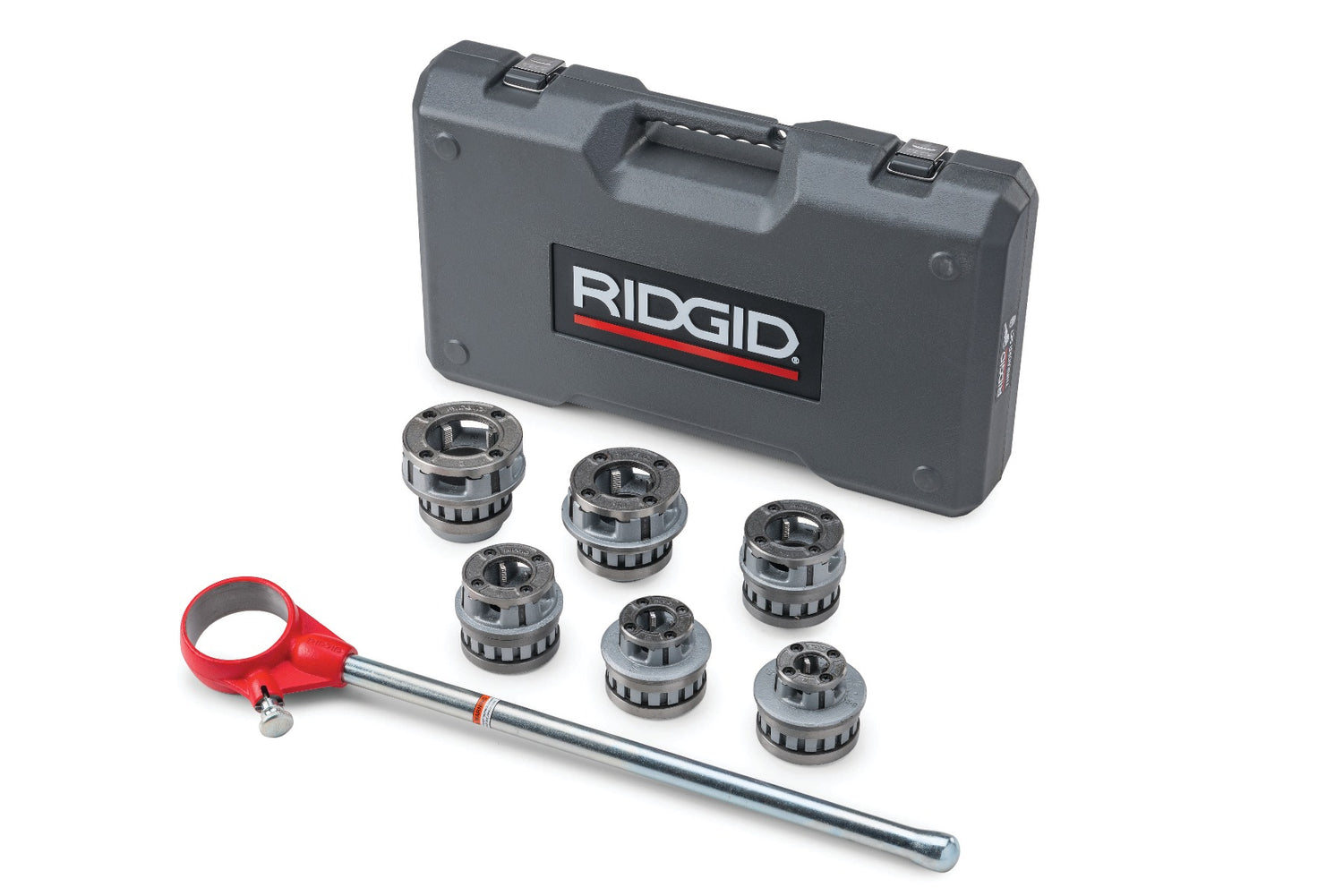 Ridgid 55207 Threader, 12-R 1/2" - 2 " Die Set With Ratchet And Handle 