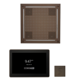 ThermaSol WHSTP15S Wellness Steam Package - HydroVive 18 Rainhead + ThermaTouch2 15" Control + SteamVection Square Steam Head ThermaSol