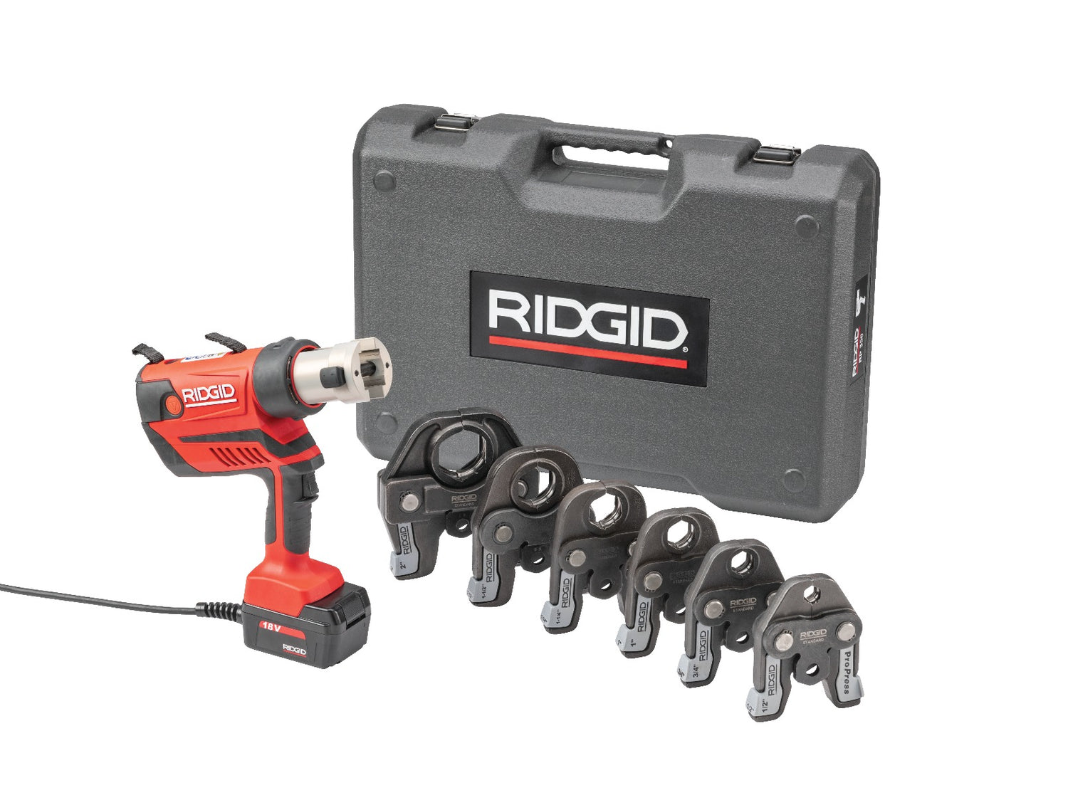 RIDGID 67068 RP-350 Corded Press Tool Kit with ProPress Jaws (1/2"-2") RIDGID