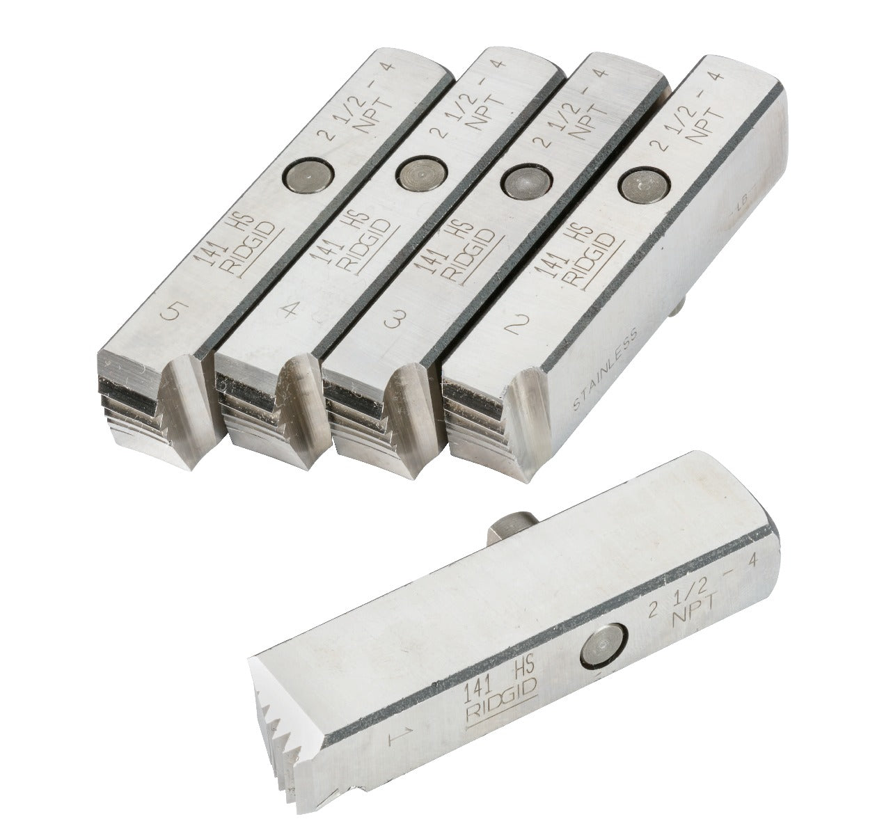 RIDGID 70640 2-1/2"-4"-8 NPT SS High-Speed RH Dies for 141 RIDGID