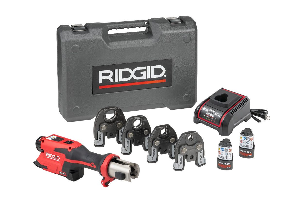 RIDGID 78148 RP 251 Press Tool Battery Kit with ProPress Jaws 1/2"-1 1/4"