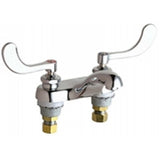 Chicago Faucets 802-317ABCP Universal Deck Mounted Centerset Faucet  Polished Chrome Chicago Faucets