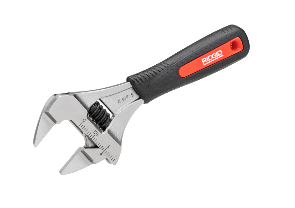 RIDGID 81718 6" Super Wide Capacity Slim Jaw Adjustable Wrench
