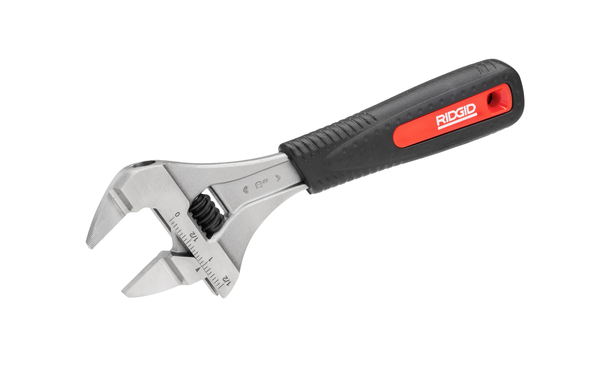 RIDGID 81728 8" Super Wide Capacity Slim Jaw Adjustable Wrench