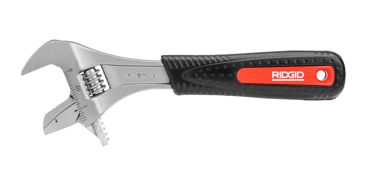 RIDGID 81748 8" Wide Capacity Reversible Adjustable Wrench