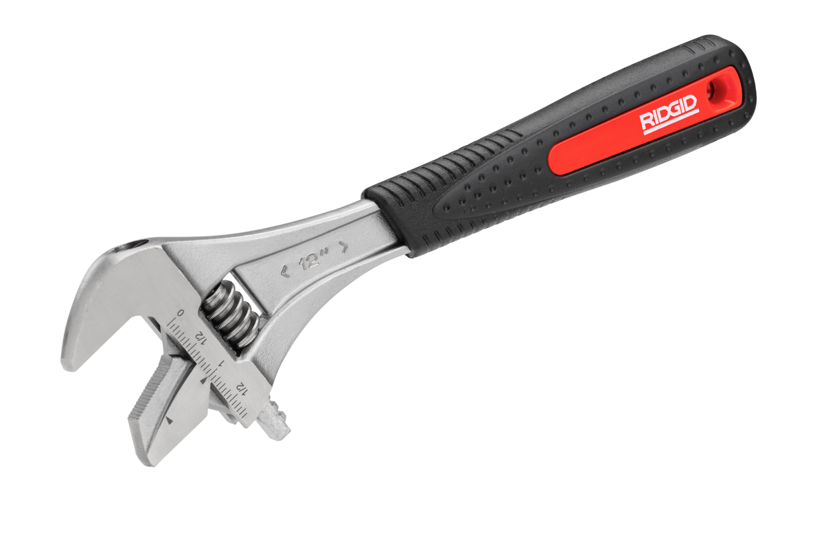 RIDGID 81768 12" Wide Capacity Reversible Adjustable Wrench
