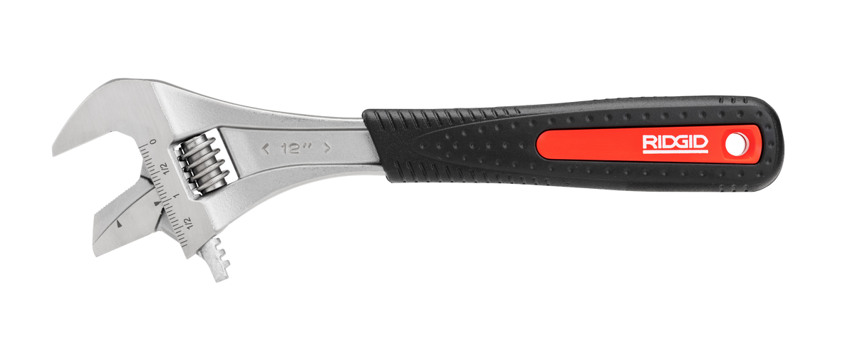 RIDGID 81768 12" Wide Capacity Reversible Adjustable Wrench