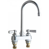 Chicago Faucets 895-GN2AE3ABCP Universal Deck Mounted Centerset Faucet with Lever Handles Polished Chrome - Chicago Faucets