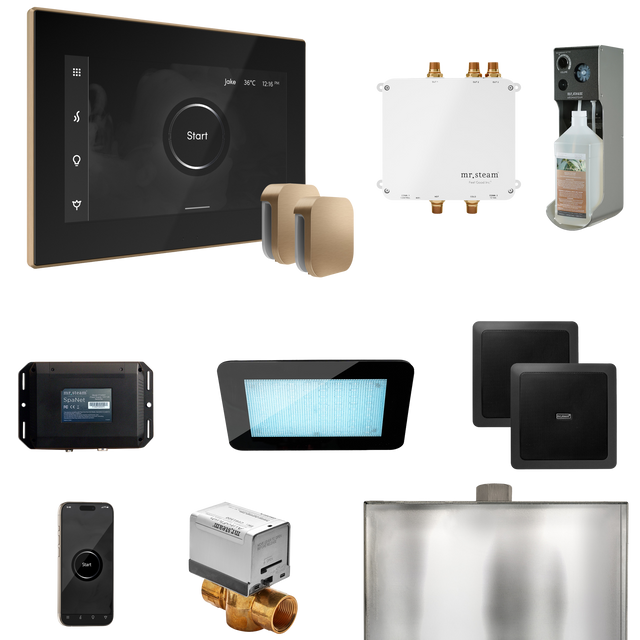 Mr. Steam Bliss Max Steam Shower Control Package with iSteamX Control and Steamhead Mr. Steam
