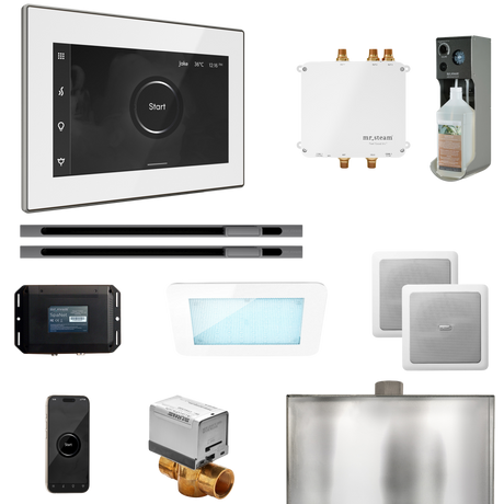 Mr. Steam Bliss Max Steam Shower Control Package with iSteamX Control and Linear Steamhead Mr. Steam