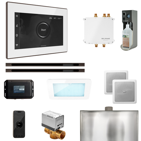 Mr. Steam Bliss Max Steam Shower Control Package with iSteamX Control and Linear Steamhead Mr. Steam