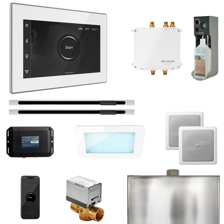 Mr. Steam Bliss Max Steam Shower Control Package with iSteamX Control and Linear Steamhead Mr. Steam