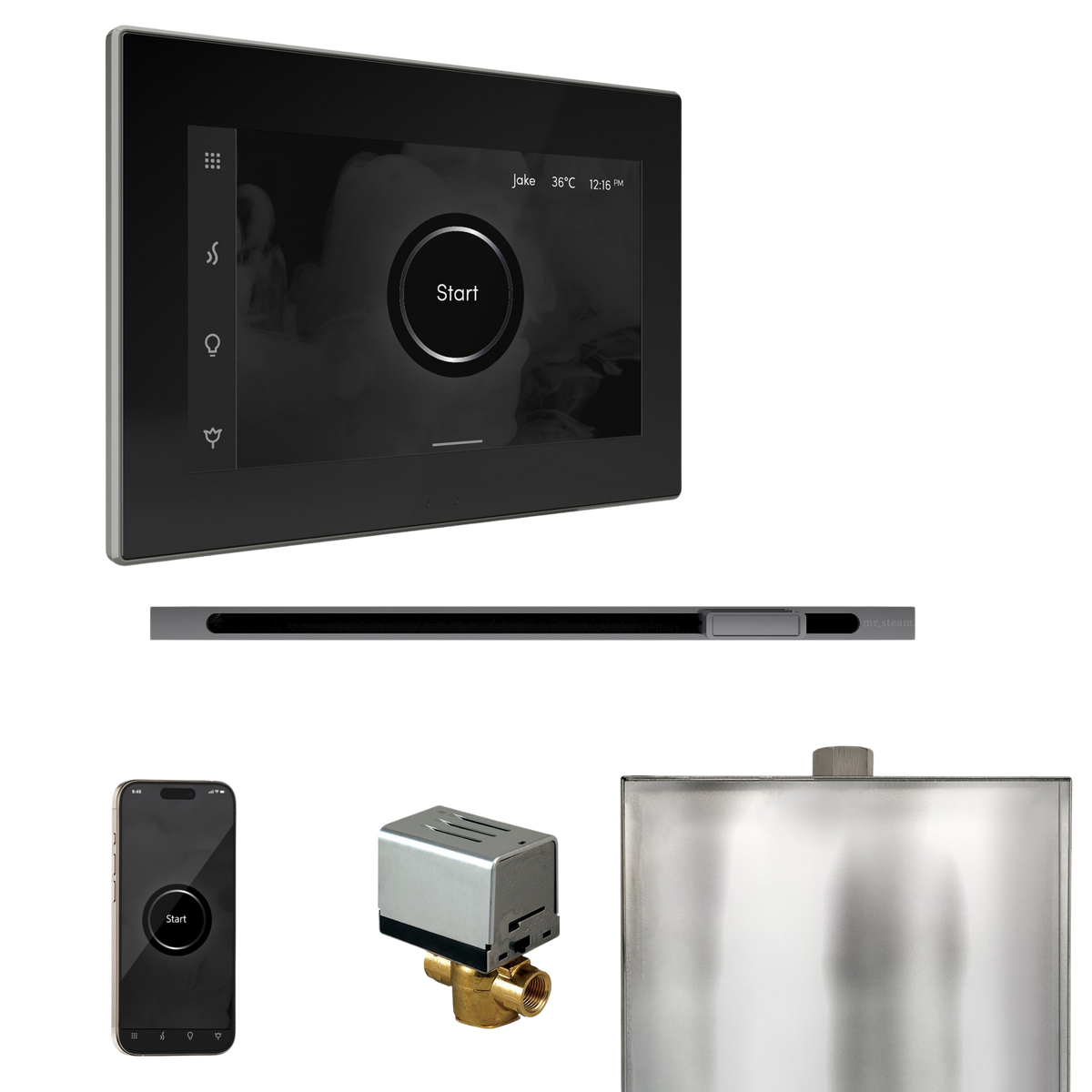 Mr. Steam XButler Steam Shower Control Package with iSteamX Control and Linear Steamhead Mr. Steam