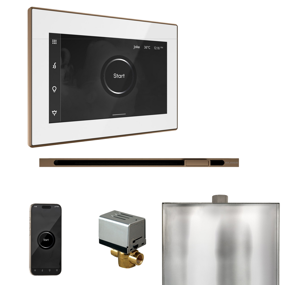 Mr. Steam XButler Steam Shower Control Package with iSteamX Control and Linear Steamhead Mr. Steam