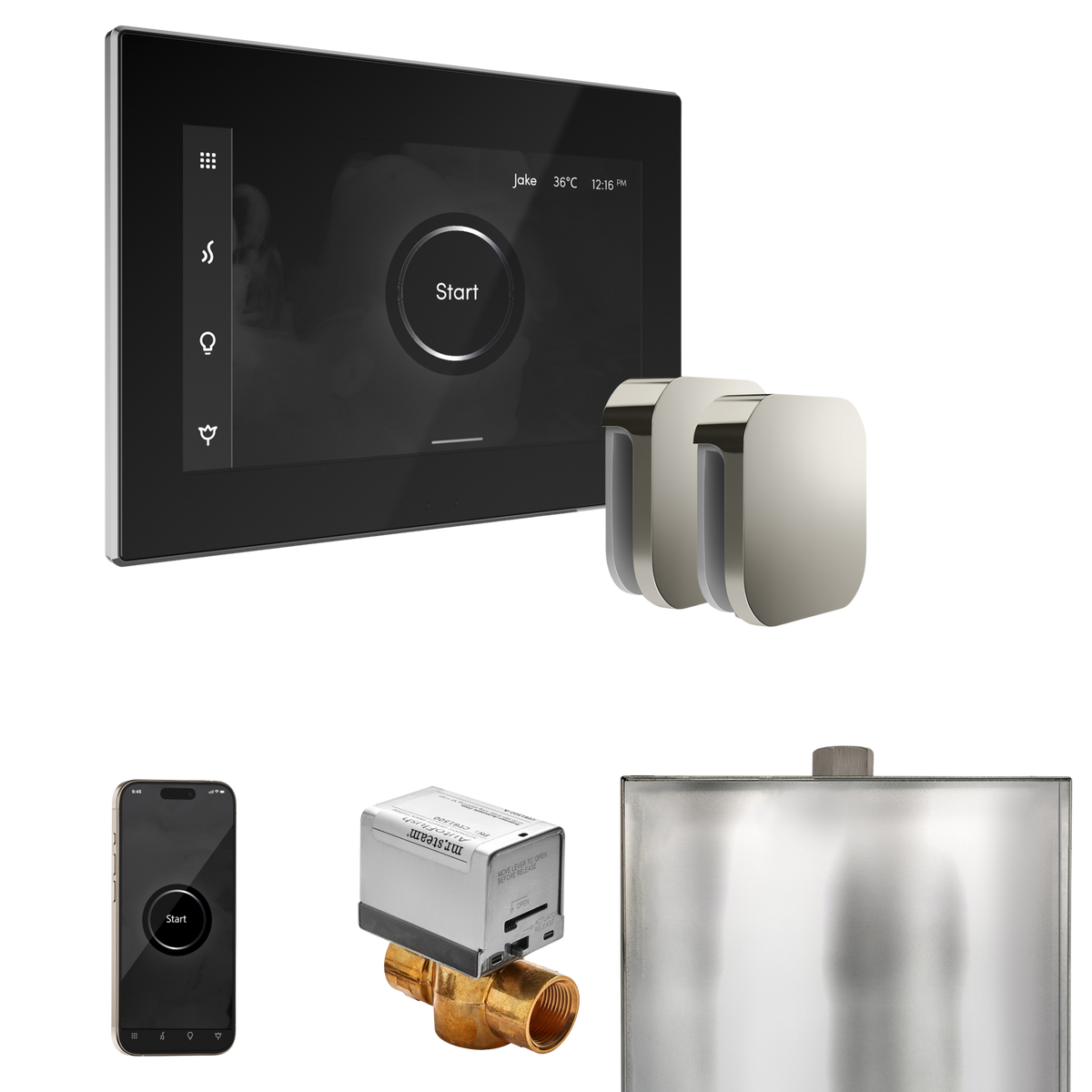 Mr. Steam XButler Steam Shower Control Package with iSteamX Control and Steamhead Mr. Steam