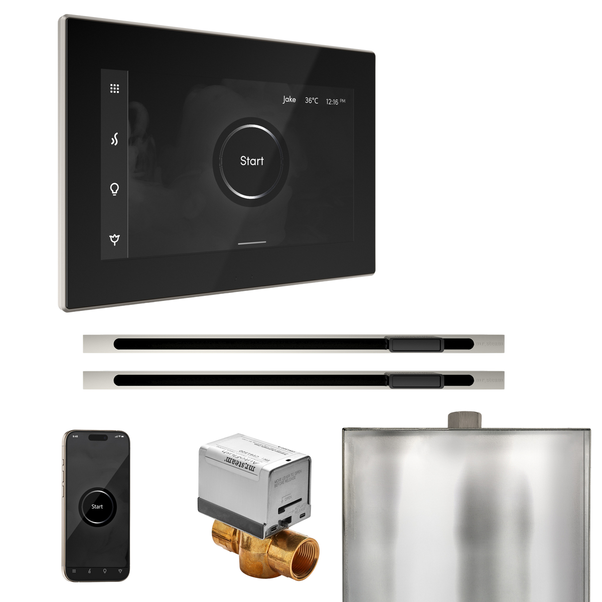 Mr. Steam XButler Max Steam Shower Control Package with iSteamX Control and Linear Steamhead Mr. Steam