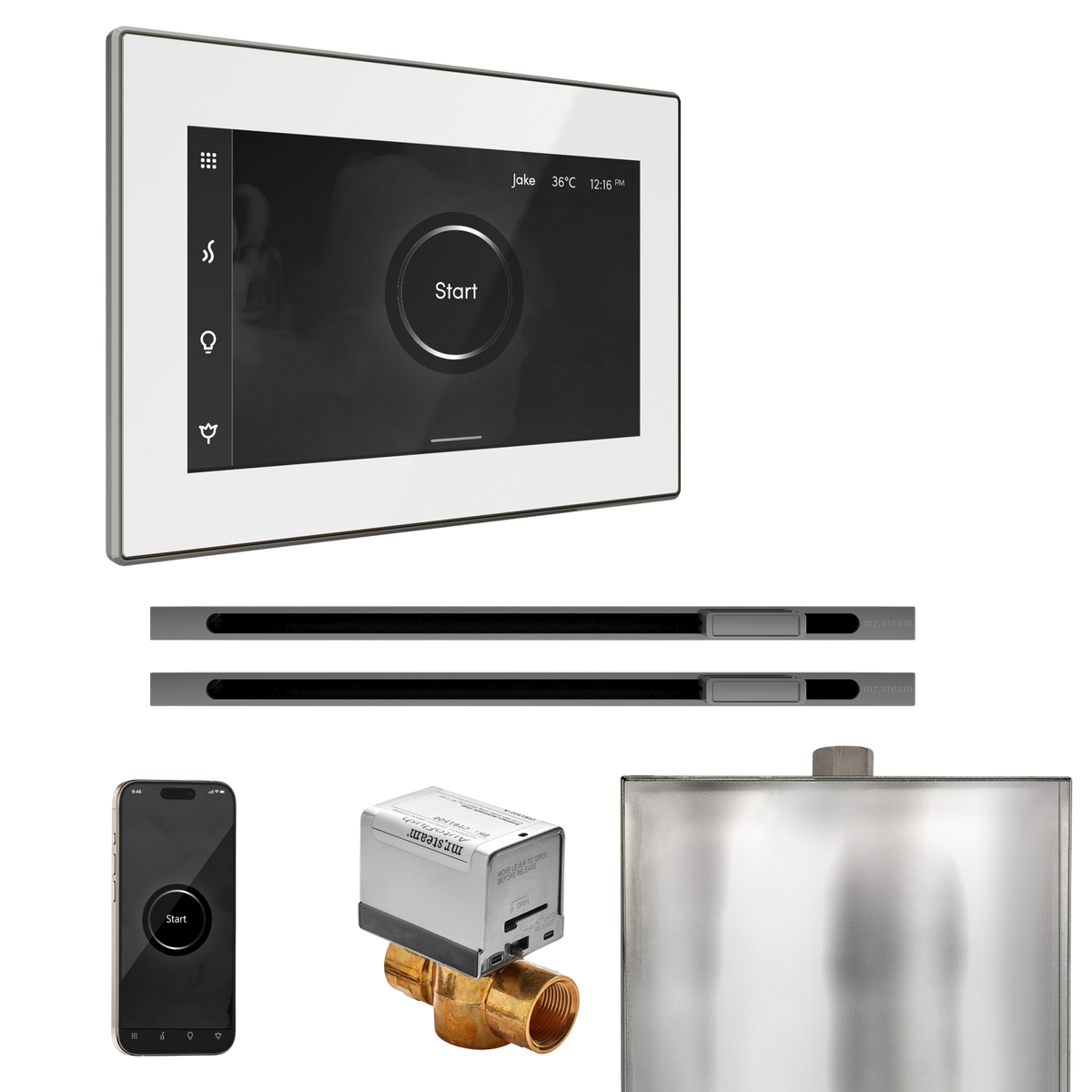 Mr. Steam XButler Max Steam Shower Control Package with iSteamX Control and Linear Steamhead Mr. Steam