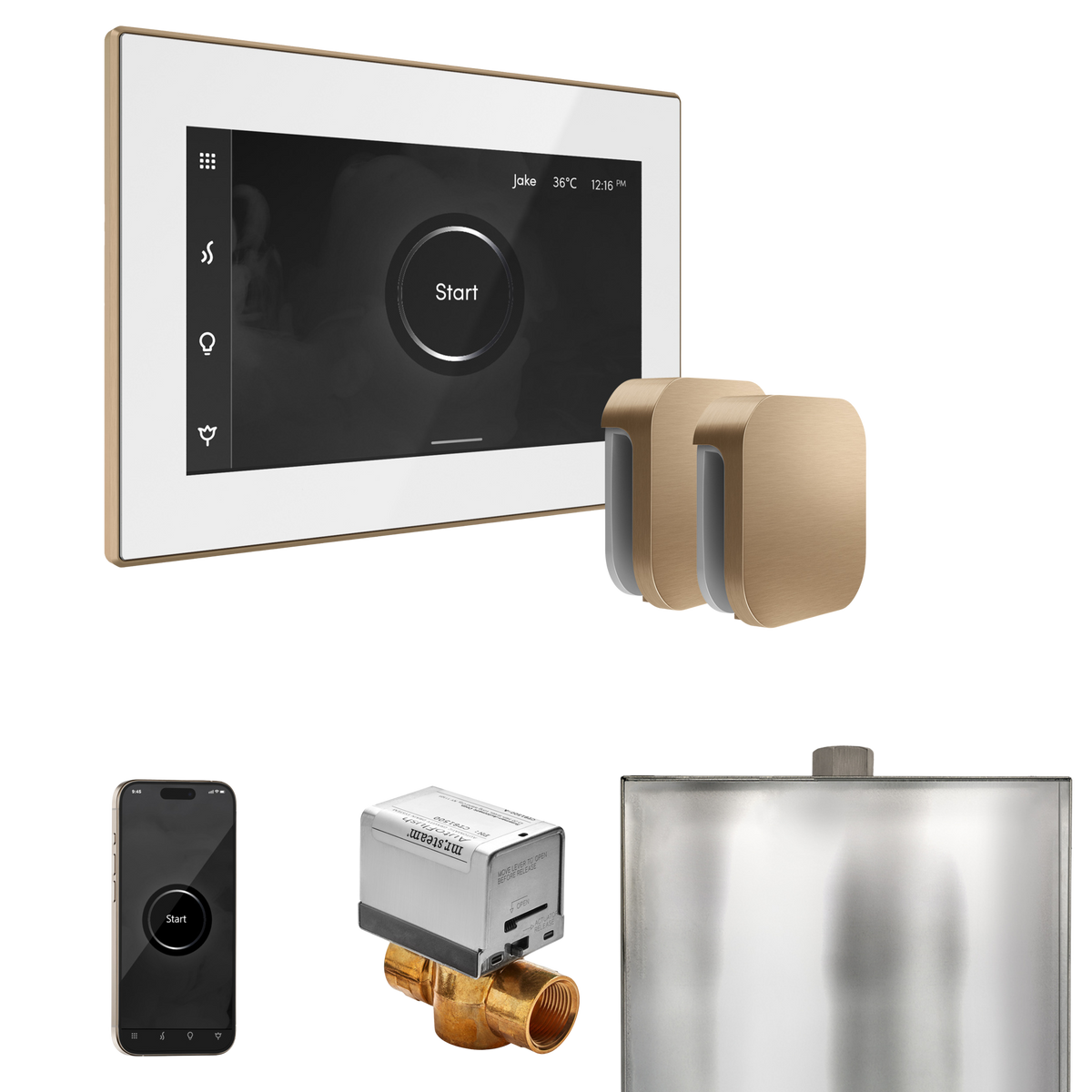 Mr. Steam XButler Steam Shower Control Package with iSteamX Control and Steamhead Mr. Steam
