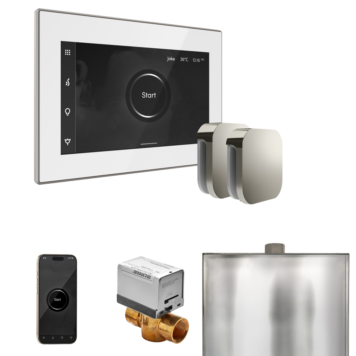 Mr. Steam XButler Steam Shower Control Package with iSteamX Control and Steamhead Mr. Steam