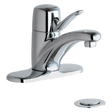 Chicago Faucets 2201-4ABCP Universal One Handle Lavatory Faucet with Pop-Up Polished Chrome - Chicago Faucets