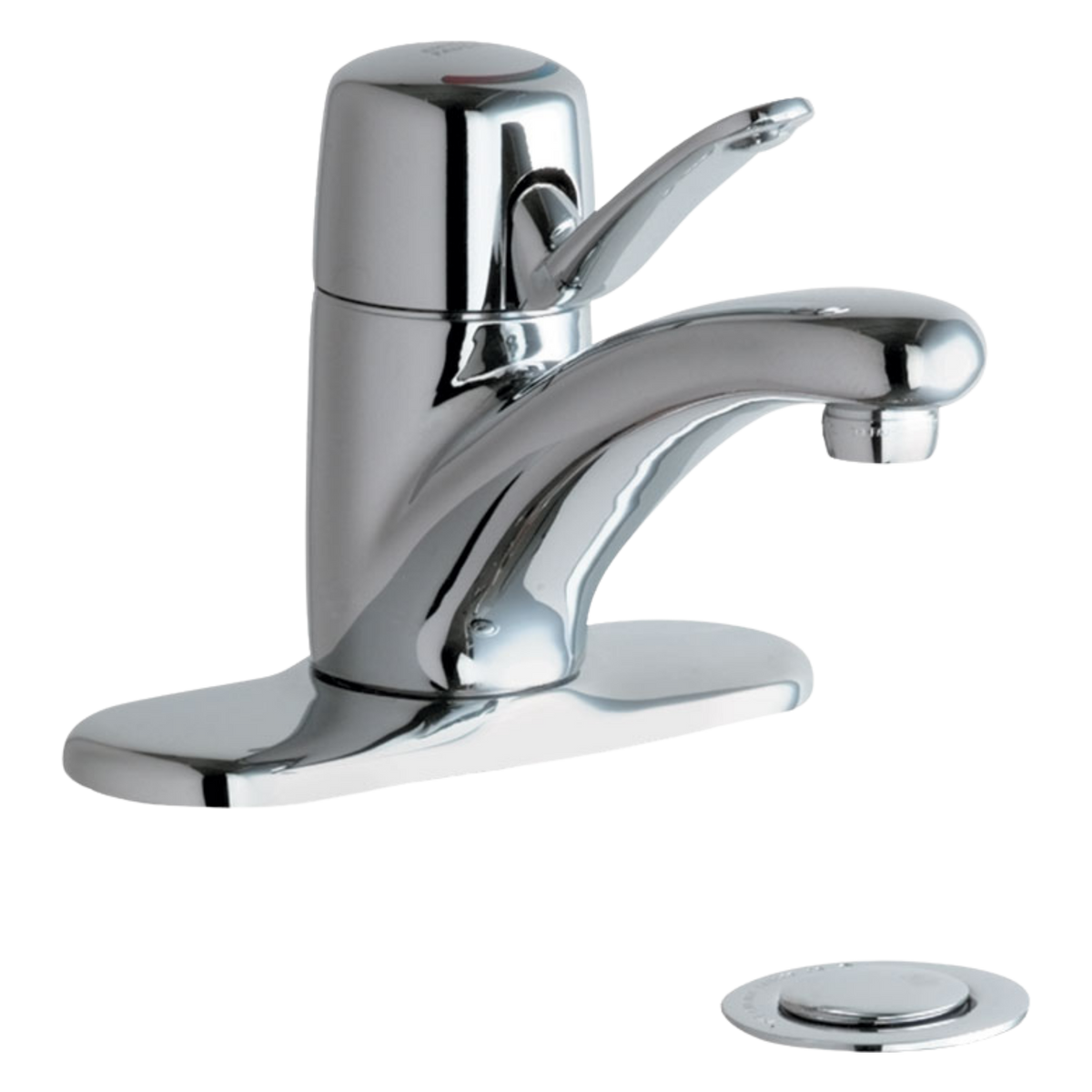 Chicago Faucets 2201-4ABCP Universal One Handle Lavatory Faucet with Pop-Up Polished Chrome - Chicago Faucets
