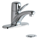 Chicago Faucets 2201-4ABCP Universal One Handle Lavatory Faucet with Pop-Up Polished Chrome - Chicago Faucets