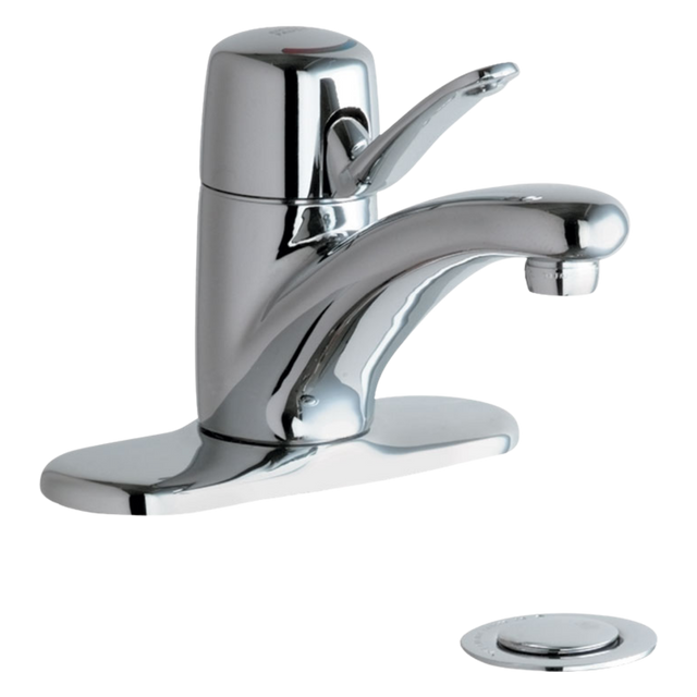 Chicago Faucets 2201-4ABCP Universal One Handle Lavatory Faucet with Pop-Up Polished Chrome - Chicago Faucets