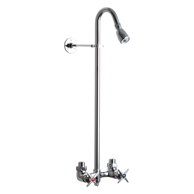 Chicago Faucets 752-CP Universal Exposed Wall Mount Commercial Shower Fitting Polished Chrome Chicago Faucets