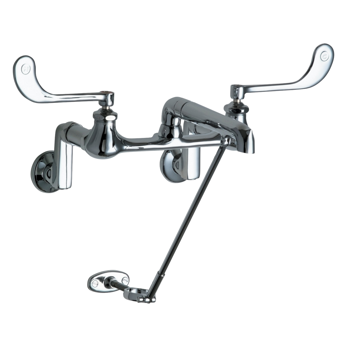 Chicago Faucets 814-CP Universal Wall Mounted Sink Faucet Polished Chrome - Chicago Faucets