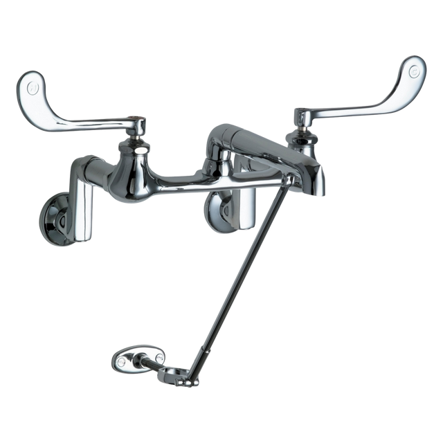 Chicago Faucets 814-CP Universal Wall Mounted Sink Faucet Polished Chrome - Chicago Faucets