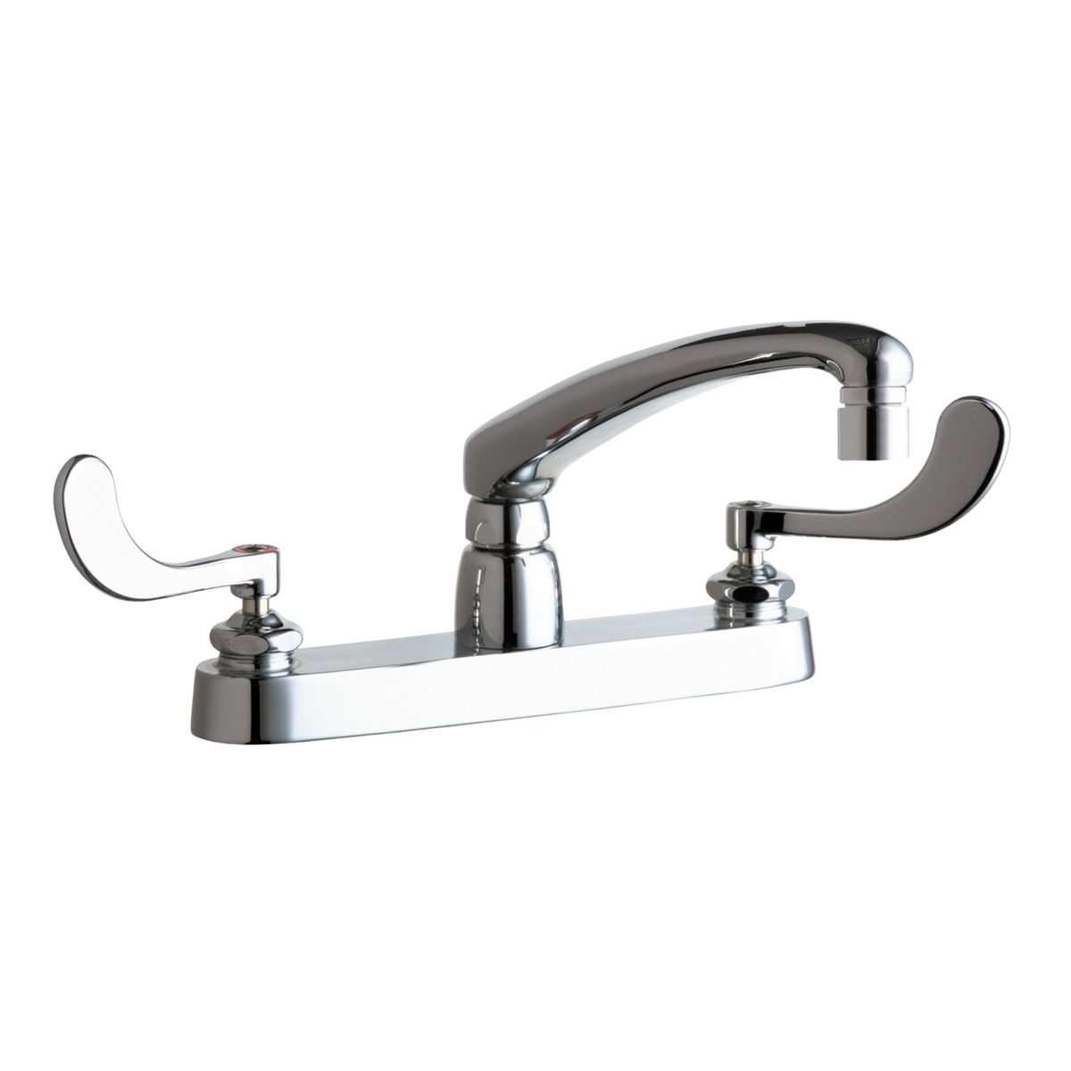 Chicago Faucets 1100-317XKVPCABCP  Universal Widespread Lever Handles Kitchen Faucet 8" centers Polished Chrome - Chicago Faucets