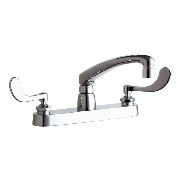 Chicago Faucets 1100-317XKVPCABCP  Universal Widespread Lever Handles Kitchen Faucet 8" centers Polished Chrome - Chicago Faucets
