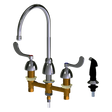 Chicago Faucets 200-GN8AE3-317XKABCP Concealed Hot and Cold Water Sink Faucet with Side Spray Chicago Faucets