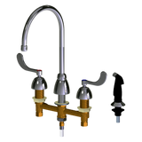Chicago Faucets 200-GN8AE3-317XKABCP Concealed Hot and Cold Water Sink Faucet with Side Spray Chicago Faucets