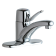 Chicago Faucets 2200-4ABCP Universal Deck Mounted Single Lever Center Faucet Coated Polished Brass - Chicago Faucets