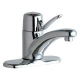 Chicago Faucets 2200-4ABCP Universal Deck Mounted Single Lever Center Faucet Coated Polished Brass - Chicago Faucets