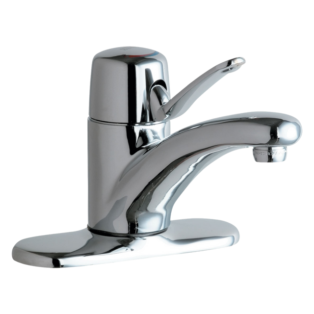 Chicago Faucets 2200-4ABCP Universal Deck Mounted Single Lever Center Faucet Coated Polished Brass - Chicago Faucets