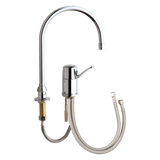 Chicago Faucets 2302-GN8AE3ABCP Universal Aquadis One Handle Lavatory Faucet Coated Polished Brass - Chicago Faucets