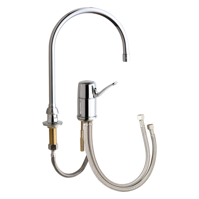 Chicago Faucets 2302-GN8AE3ABCP Universal Aquadis One Handle Lavatory Faucet Coated Polished Brass - Chicago Faucets