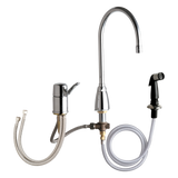 Chicago Faucets 2304-ABCP Universal Deck Mounted Sinlge Control with Side Spray Polished Chrome - Chicago Faucets
