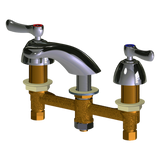 Chicago Faucets 404-VE2805ABCP Universal Widespread Deck Mounted Lavatory Faucet with Lever Handles Polished Chrome - Chicago Faucets
